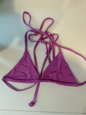 PRETTY LITTLE THING Purple Triangle String Bikini Top